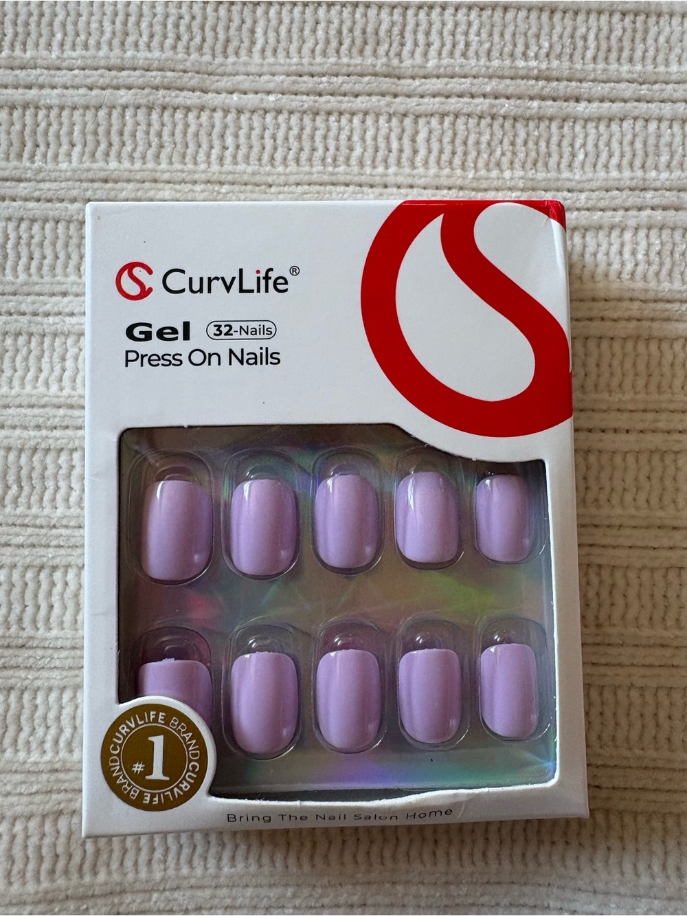 Curvlife Gel Press-On Nails in Light Lavender